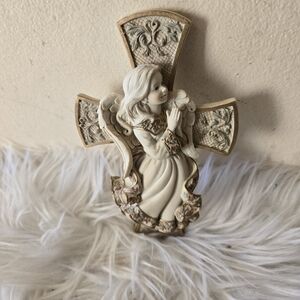 2005 Sarah's Angels " Rejoice"  Wall Cross Decor Handcrafter Mindspring Studio
